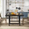 Dining Table, Rustic Square Kitchen Table for 4 Person, Customizable(Customized). 