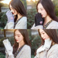 Kawaii Gloves Female Cute Cartoon Embroidered Bear Touchscreen Gloves Autumn Winter Warm Women Shopping Knit Gloves Soft Gloves. 
