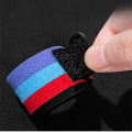 1Pcs Italy Super Suede Universal Car Steering Wheel Booster Personality Center Line Marking Flannel Interior Decoration.