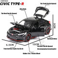 1:32 Honda CIVIC TYPE-R Alloy Diecast Toy Cars Model Simulated with Sound Light Vehicles Collection Toys Children Birthday Gifts. 