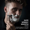 Double Edge Safety Razor, Zinc Alloy Handle Razor with 5 Swiss Stainless Steel Blades, Heavy Duty Eco-Friendly Razor f. 