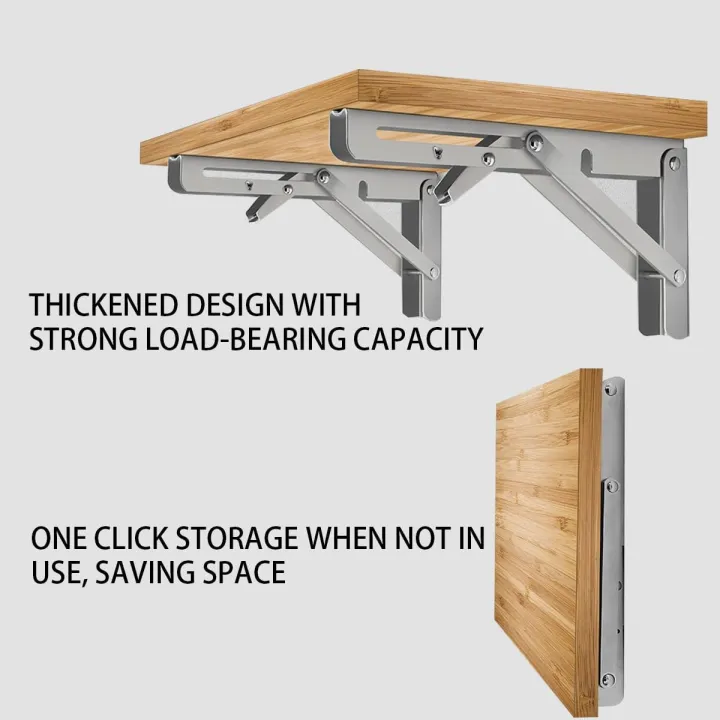 2PCS%20Folding%20Bracket%20for%20Shelf%20Table%20Desk%20Heavy%20Duty%20Floating%20Triangle%20Shelf%20Collapsible%20Space%20Saving%20DIY%20Wall%20Mounted%20Bracket%20-%20Image%206