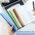 8Pcs Set A4 Transparent Drawing Rod Clip Student Office Supplies Large Capacity Leaflet Folder. 