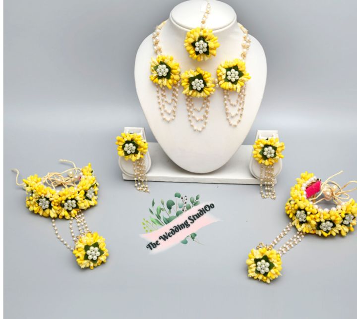 Artificial flowers Jewellery Bridal set