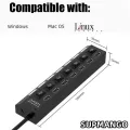 USB Hub Hub USB Adapter Multi Ports Use Power Adapter Extensor USB 2.0 PC Computer Accessories Switch USB For Laptop. 