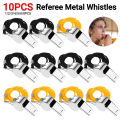 1-10PC Portable Referee Whistles with Rope Sport Rugby Metal Whistle Party Training Soccer Football Basketball Cheerleading Tool. 