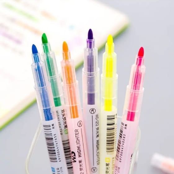 double%20sided%20highlighter%206%20pieces%20in%20pack,%20Fancy%20stationary%20-%20Image%203