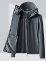 New Trendy Men's Ice Silk Sun Protection Jacket - Ultra-Thin Hooded Windbreaker with Loose Fit and Sporty Look for Men UPF 50+.