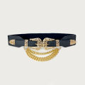 Designer Belts For Women High Quality Luxury Tassel Gold Chain Punk Y2K Silver Stretch Cummerbunds Elastic Waistband Corset.
