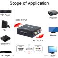 1080P HDMI-compatible To AV RCA Adapter Converter Box RCA AV CVSB LR Video Composite AV Scaler Converter for HDTV PC Projector. 