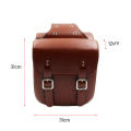 Retro Fashion Bike Motorcycle Saddle Bags Pouch Storage Case Side Luggage Tank Suitcase Waterproof PU Leather Motorbike Parts. 