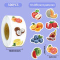 500PCS creative fruit roll stickers for decorating phone cases, laptops, suitcases, DIY waterproof stickers. 