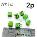 Terminal (10/pack) DT-350-3.5mm 250v-10a green terminal block, 3.5mm pin distance, straight down PCB print pin, available in Thailand. 