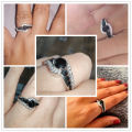 Huitan Special-interest Black Stone Women Wedding Ring Dazzling Crystal Zircon Delicate Top Quality Female Classic Jewelry.