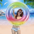 Swimming Rings Glitter Pool Foats   Children Inflatable Pool Tube Float Water Toy Swim Laps Summer Swimming Pool Beach Toys. 