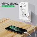 UD03 Automatic Timer Switch 230V USB Charger Countdown Timer Socket Electronic Protector Timing Controller Converter EU Plug. 