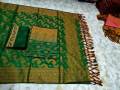 Soft Indian katan 3 piece unstitched for women - 3 Piece Dress.