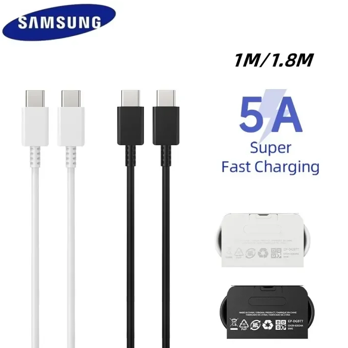 5A USB-C to Type-C Fast Charging Cable – PD 3.0 Compatible with Galaxy S & Note Series For Samsung Mobile