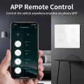 TNCE Tuya WiFi Brazil 4x4 WiFi Smart Touch Switch Touch Panel 4/6 Gang Light Switch No Neutral Wire,Voice With Alexa  Home. 