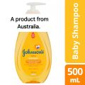 Johnson's Baby Shampoo 500mL For Baby Gently Cleanses Hair & Scalp,. 