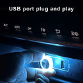 1 Pc RGB Car USB Ambient Light Mini LED Decorative Atmosphere Lamps For Auto Interior Environment Light Computer Light Plug Play.