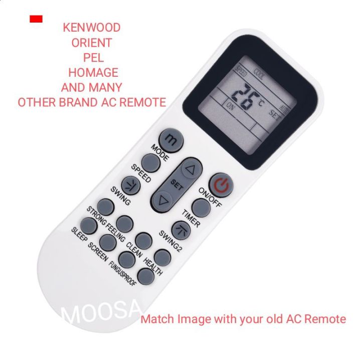 Kenwood Pel Orient Homage ac remote / Ac remote / air conditioner remote .