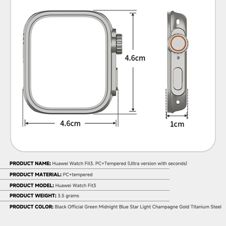 Screen%20Protector%20+%20Tempered%20Glass%20Case%20for%20Huawei%20Watch%20Fit%203%20Case%20Frame%20As%20ultra2%20Smart%20Watch%20Strap%20Case%20for%20Huawei%20Watch%20Fit%203%20-%20Image%205