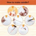 50pcs Candle Wick Making Kit, with 5pcs Candle Wick Holder and 60pcs Glue Point, Suitable for Soybean Beeswax Make Candles.