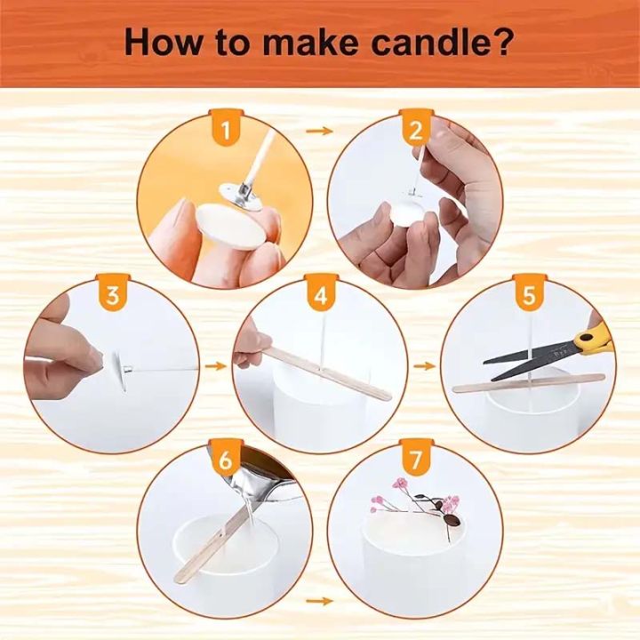 50pcs%20Candle%20Wick%20Making%20Kit,%20with%205pcs%20Candle%20Wick%20Holder%20and%2060pcs%20Glue%20Point,%20Suitable%20for%20Soybean%20Beeswax%20Make%20Candles%20-%20Image%205