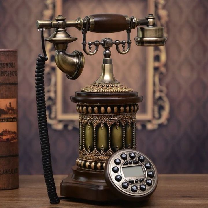 Wooden%20vintage%20telephone%20antique%20telephone%20american%20fashion%20telephone%20Caller%20ID%20Hands-free%20-%20Image%202