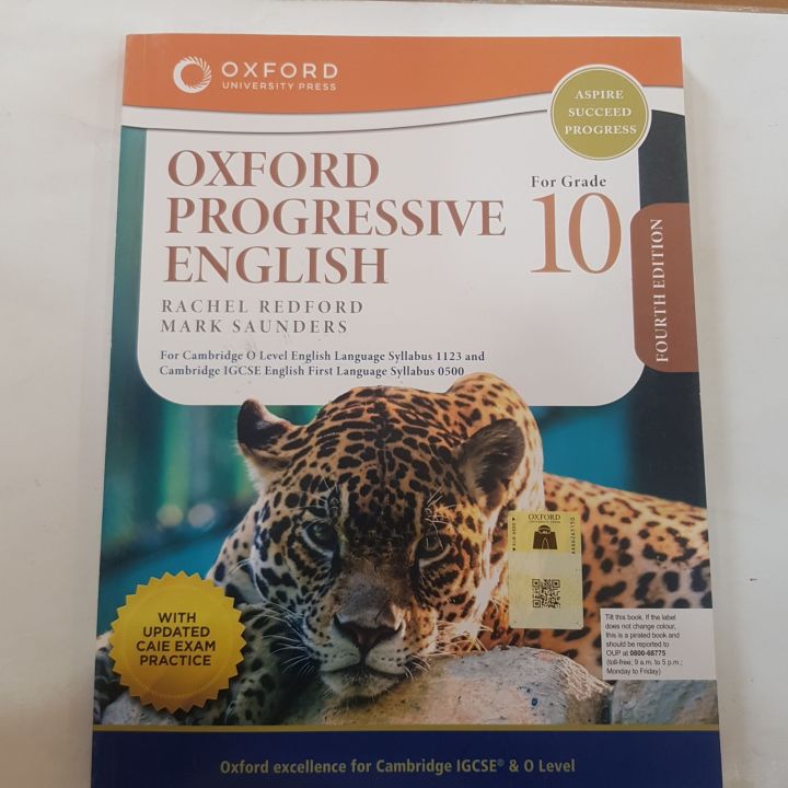 OXFORD PROGRESSIVE ENGLISH FOR GRADE 10 4TH EDITION  BY RACHEL REDFORD
