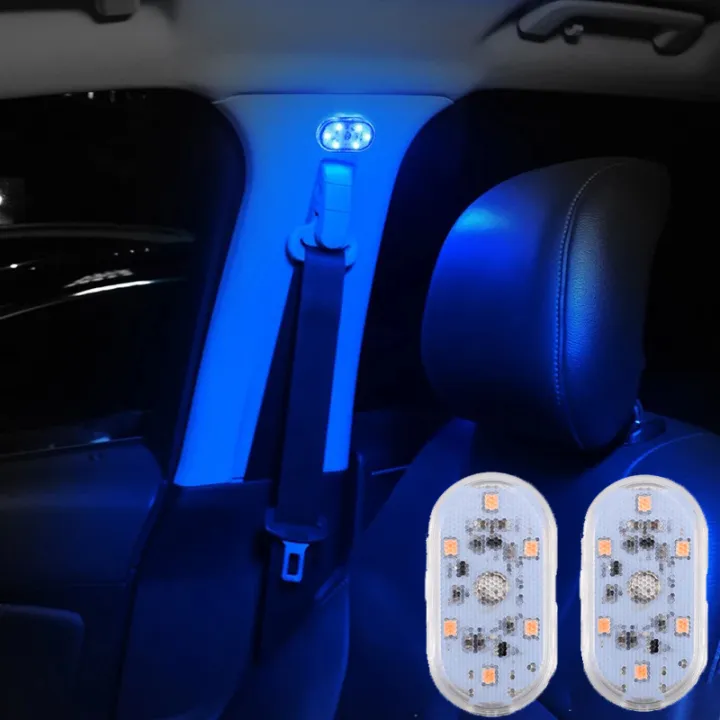 Car LED Touch Reading Light Wireless Interior Atmosphere Light Auto ...