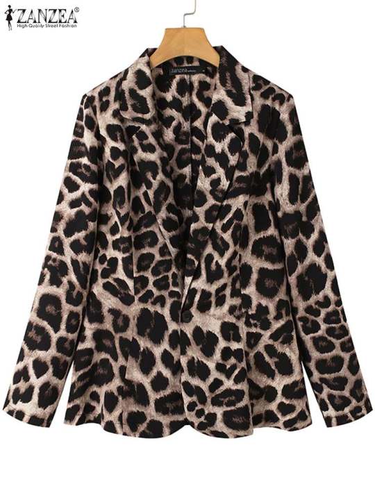 ZANZEA%20Oversized%20Button%20Up%20Outwears%20Women%20OL%20Blazer%20Fashion%20Ladies%20Office%20Suits%202025%20Spring%20Summer%20Female%20Leopard%20Lapel%20Coats%20-%20Image%204