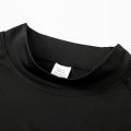 Men's High neck Long Sleeve Compression Shirts Cool Dry Sun Protection Sports Tights Undershirts Running Gym Tops.