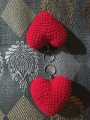Crochet keychain Handmade heart keychain Heart keychain For bags beautiful keychain. 