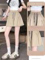 Ice Silk Yamamoto Wide Leg Extra Big Shorts Women's Summer 2026 Thin Skirt Yoga Hot Pants Pocket Lace Up Short Pants Plus Size. 