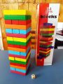 54 Pcs Wooden Jenga Blocks Large Size Colours Edition. 