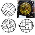 6.5" Motorcycle Headlight Mesh Grill Guard Front Lamp Mesh Grille Cover Protector for Cafe Racer Cruiser Headlight Cover.