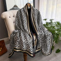 2025 Spring 180*90CM Fashion Dustproof Big Bandanna Popular Satin Finish Silk Shawls Scarves Luxury Print Sunscreen Beach Towel. 