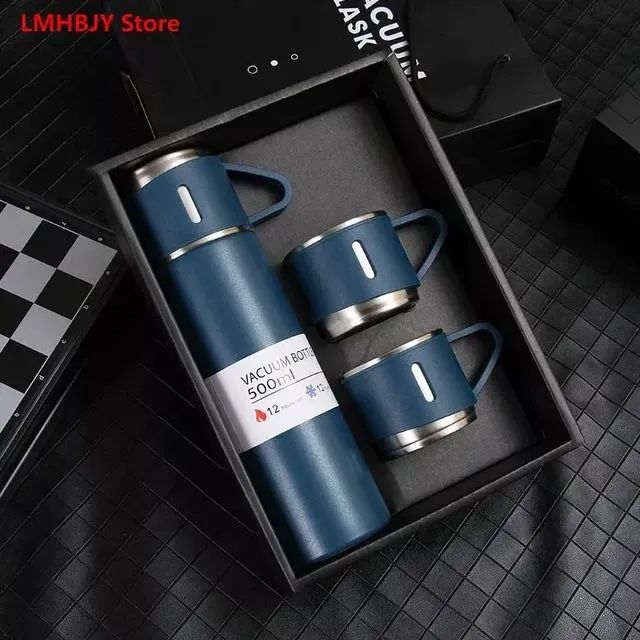 500ML Stainless Steel Thermo Vacuum Flask Gift Set | Office & Outdoor Thermos with Cup