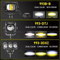 Universal 3 Inch 100W Dual Color LED Work Light Square Mini Waterproof Driving Light Fog Light 9-32V. 