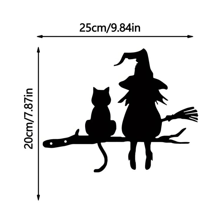 Garden%20Stake%20Iron%20Silhouette%20Cute%20Witch%20and%20Cat%20Tree%20Stump%20Plug-in%20Yard%20Art%20for%20Lawn%20Courtyard%20Decor%20-%20Image%202