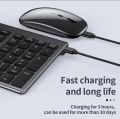 Jomaa Slim Rechargeable Bluetooth Keyboard and Mouse Set for Laptop Computer 2.4G USB Wireless Keyboard and Mouse Combo. 