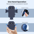 TOPK D42T Car Phone Mount , Extended Arm 3-Point Support Extendable Metal Hook Superior Stability Cell Phone Holder for Cars. 