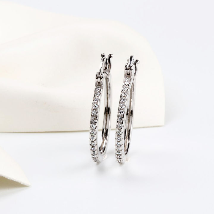 925%20Sterling%20Silver%20Big%20Circle%20Inlaid%20Cubic%20Zircon%20Earrings%20for%20Women,S925%20Argent%20Women's%20Shiny%20Model%20Earring%2017mm-40mm%205%20Size%20-%20Image%205