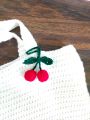 Crochet Cherry bag charm. 