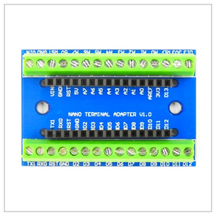 Arduino Nano Terminal Adapter Expansion Board | Nano IO shield Terminal ...