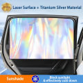Car Sunshade, UV Protection Curtain Car Trunk Organizer Backseat Storage Bag High Capacity Multi-use Oxford Car Seat Back Organ.
