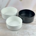High edge ceramic bowl white/black color with 3 sizes 5.9x2.25 inch/7x2.9 inch/6.75x2.8 inch. 