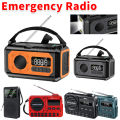 Portable Emergency Radio Solar Hand Crank AM/FM/NOAA Weather Radio Power Bank Flashlight SOS Alarm Outdoor Survival Supplies. 
